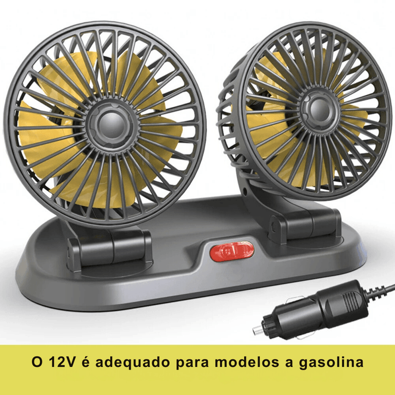 Ventilador de Refrigeração do carro ajustável, 5V, 12V, 24V, com 2 velocidades. - Rotill Shop