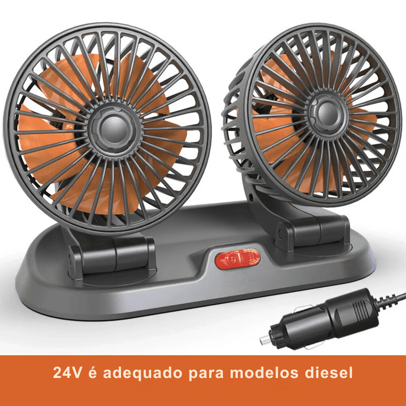 Ventilador de Refrigeração do carro ajustável, 5V, 12V, 24V, com 2 velocidades. - Rotill Shop