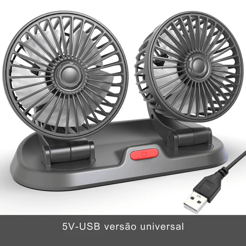 Ventilador de Refrigeração do carro ajustável, 5V, 12V, 24V, com 2 velocidades. - Rotill Shop