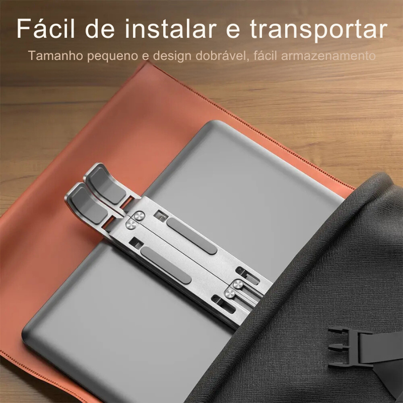 Suporte Portátil de alumínio para Notebook.