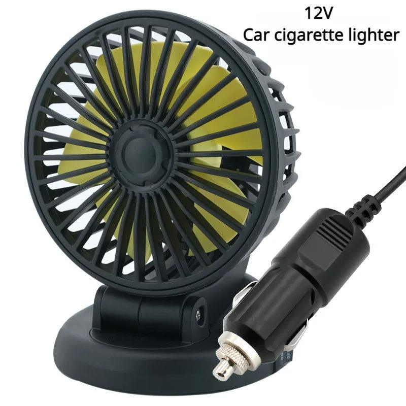 Ventilador de Refrigeração do carro ajustável, 5V, 12V, 24V, com 2 velocidades. - Rotill Shop