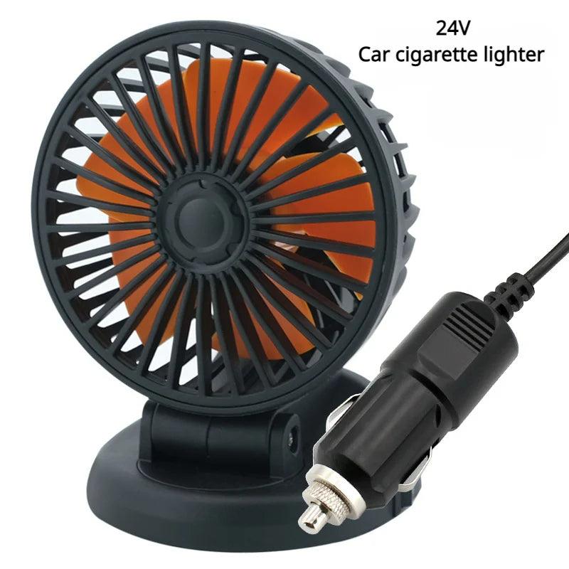 Ventilador de Refrigeração do carro ajustável, 5V, 12V, 24V, com 2 velocidades. - Rotill Shop