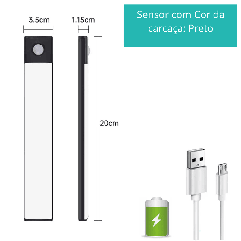 LED com Sensor de Movimento sem fio, Recarregável. - Rotill Shop