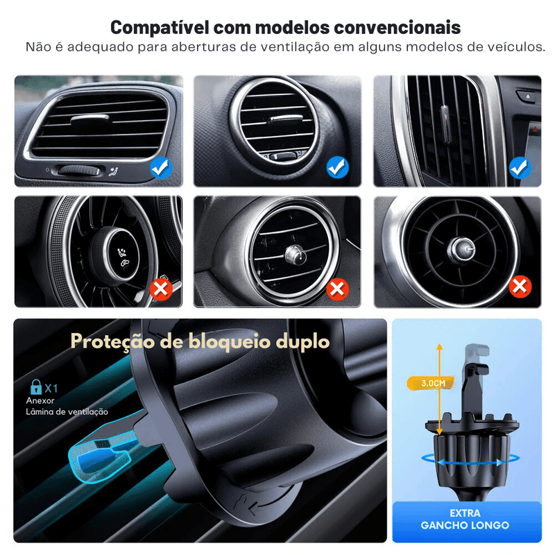 Topk-Air Suporte de Celular para Carro com ventilação - Rotill Shop