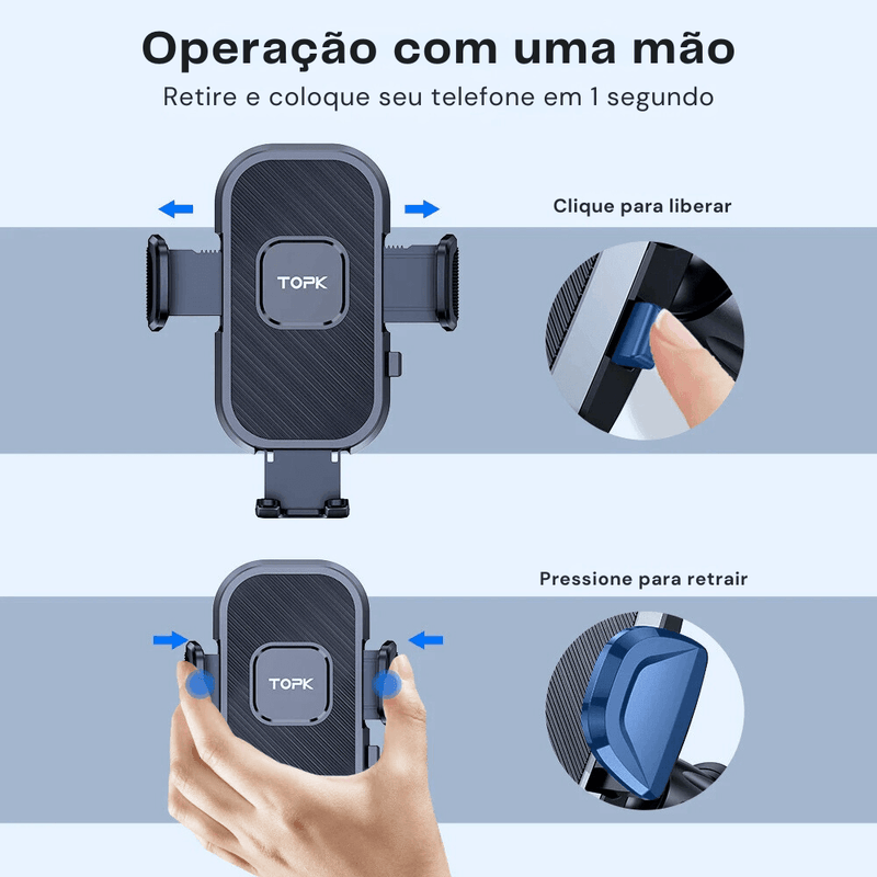 Topk-Air Suporte de Celular para Carro com ventilação - Rotill Shop